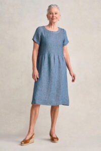Twill Hemp Linen Dress - Indigo Twill