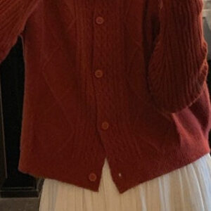 Vintage Ribbed Cropped Cardigan