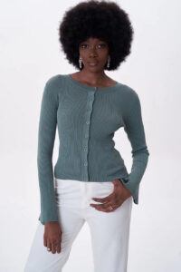 Flare Sleeve Button Cardigan