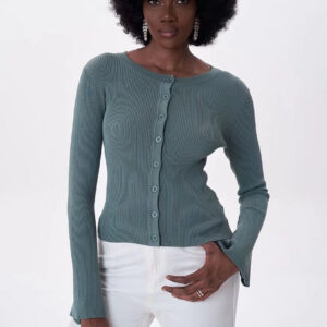 Flare Sleeve Button Cardigan